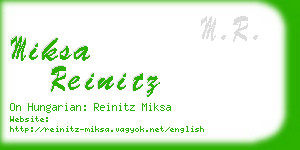miksa reinitz business card